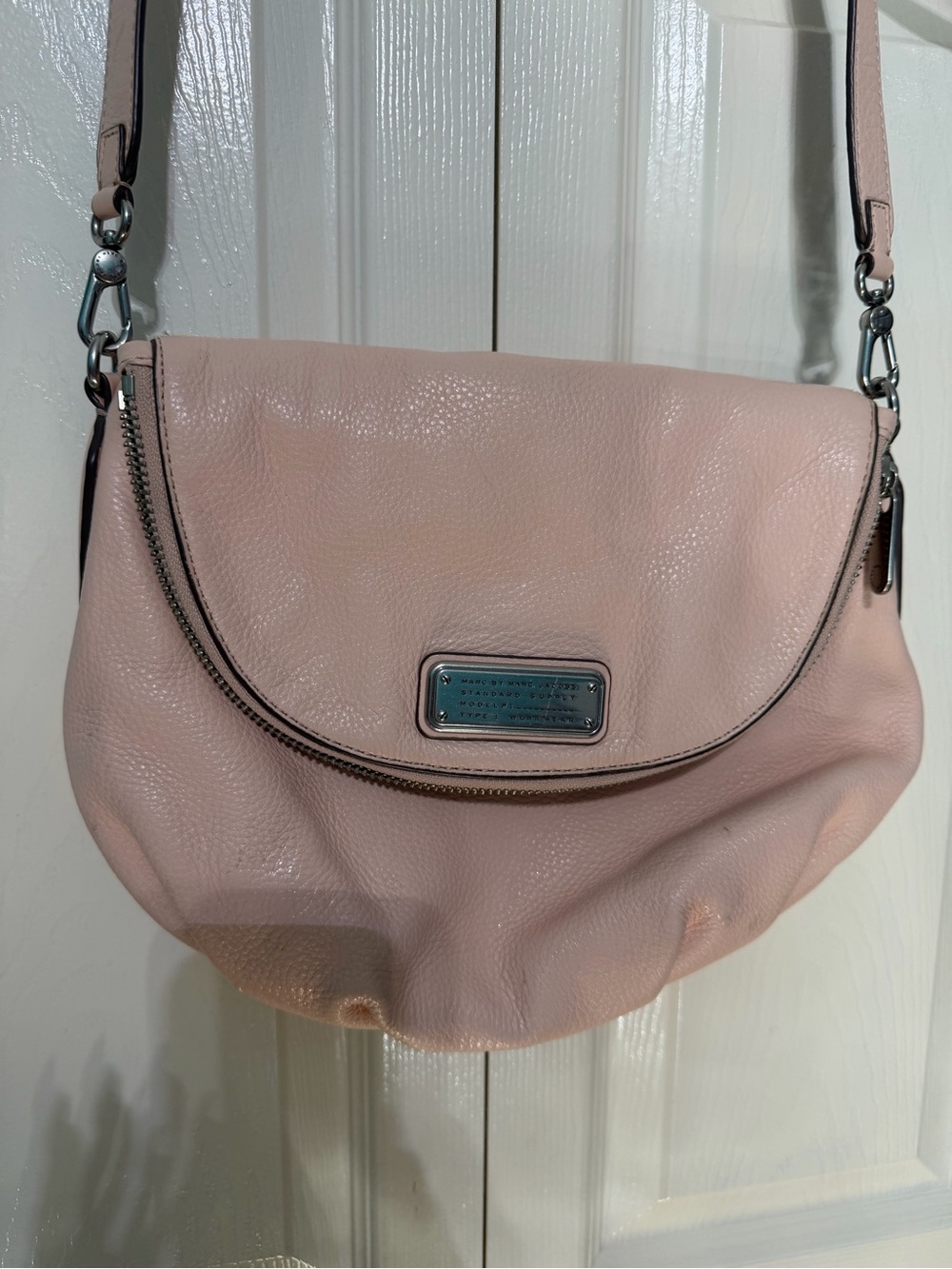 Marc by Marc Jacobs Blush Pink Pebbled Leather Crossbody